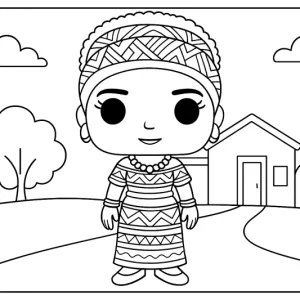 Desenho de Funko Pop para colorir 7
