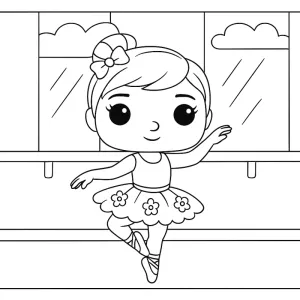 Desenho de bailarina para colorir 17