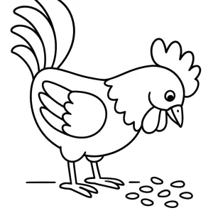 Desenho de galo para colorir 4