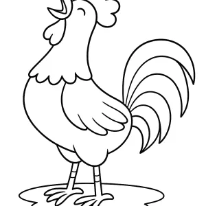 Desenho de galo para colorir 5