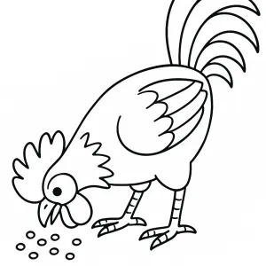 Desenho de galo para colorir 6