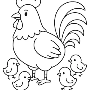 Desenho de galo para colorir 7