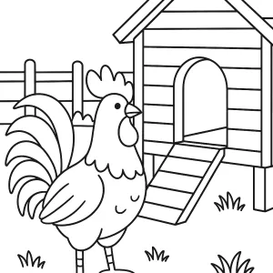 Desenho de galo para colorir 8