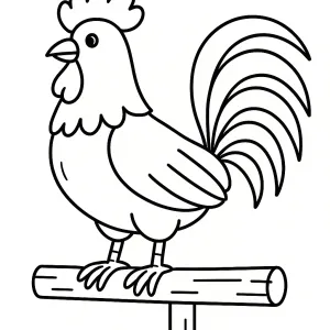 Desenho de galo para colorir 10