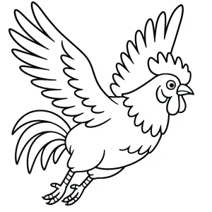 Desenho de galo para colorir 11