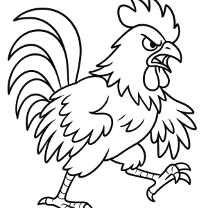 Desenho de galo para colorir 13