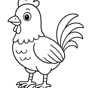 Desenho de galo para colorir 14