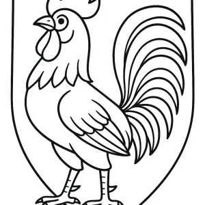 Desenho de galo para colorir 15