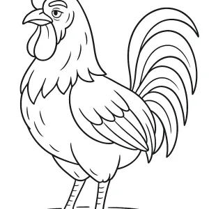 Desenho de galo para colorir 18