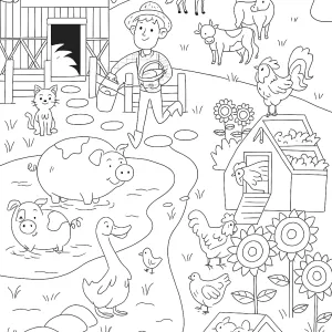 Desenho da quinta para colorir 28