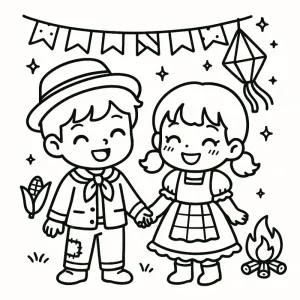 Desenho de Festa Junina para colorir 47