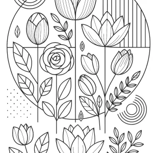 Desenho de flores para pintar 29
