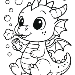 Desenho de dragão para colorir 39