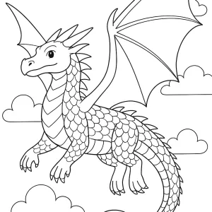 Desenho de dragão para colorir 40