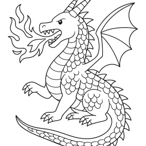 Desenho de dragão para colorir 41