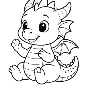 Desenho de dragão para colorir 42
