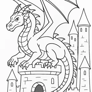 Desenho de dragão para colorir 43