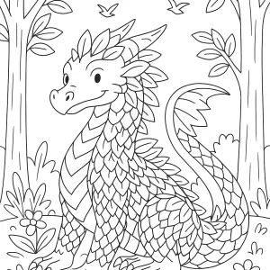 Desenho de dragão para colorir 45