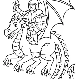 Desenho de dragão para colorir 49
