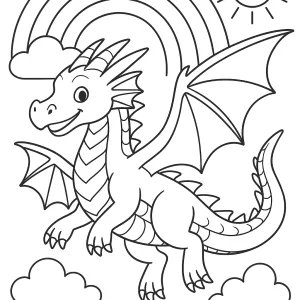 Desenho de dragão para colorir 52
