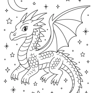 Desenho de dragão para colorir 53