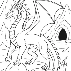 Desenho de dragão para colorir 54