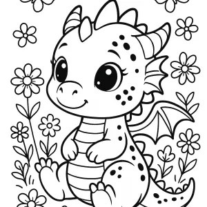Desenho de dragão para colorir 55