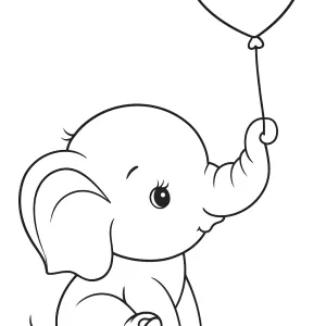 Desenho de elefante para colorir 23