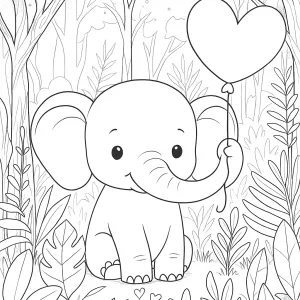 Desenho de elefante para colorir 24