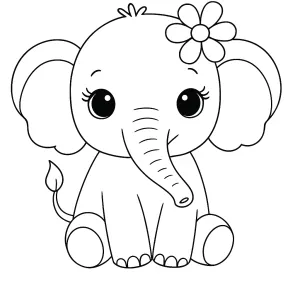 Desenho de elefante para colorir 27