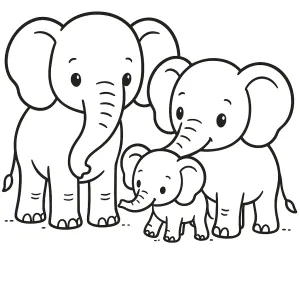 Desenho de elefante para colorir 28