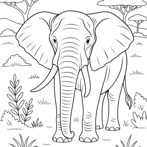 Desenho de elefante para colorir 30