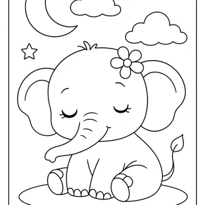 Desenho de elefante para colorir 32