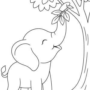 Desenho de elefante para colorir 33