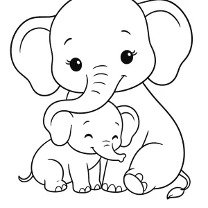 Desenho de elefante para colorir 36