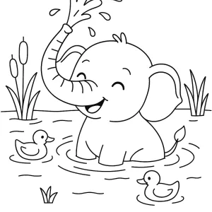 Desenho de elefante para colorir 37