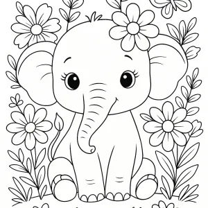 Desenho de elefante para colorir 38