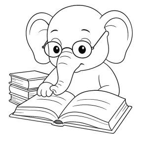 Desenho de elefante para colorir 39