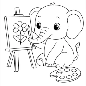 Desenho de elefante para colorir 41