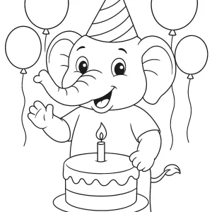 Desenho de elefante para colorir 42