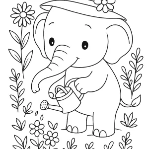 Desenho de elefante para colorir 44
