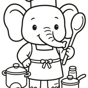 Desenho de elefante para colorir 45