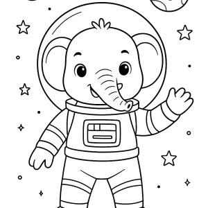 Desenho de elefante para colorir 46