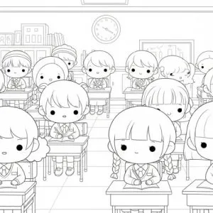 Desenho de escola para colorir 12