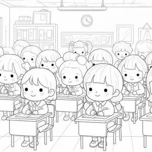 Desenho de escola para colorir 13