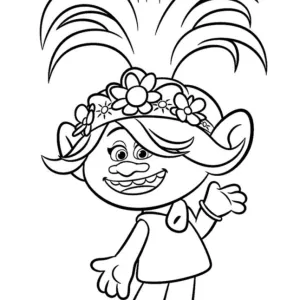 Desenho dos Trolls para colorir 1
