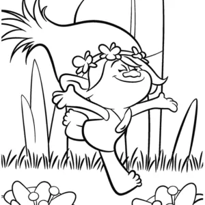Desenho dos Trolls para colorir 2