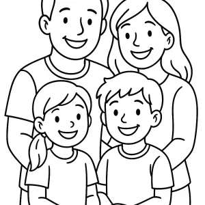 Desenho de família para colorir 27