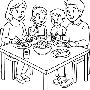 Desenho de família para colorir 28