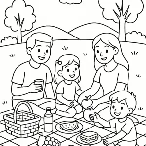 Desenho de família para colorir 31